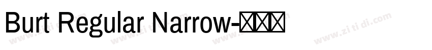 Burt Regular Narrow字体转换